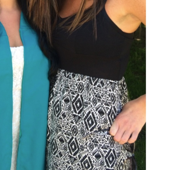 Black/Patterned Maxi Dress - Picture 3 of 6